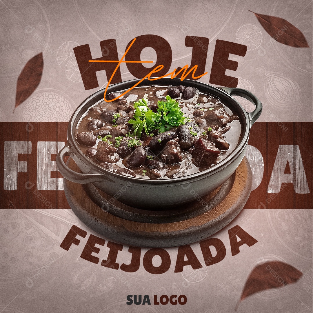 Social Media Feijoada Hoje Tem PSD Editável