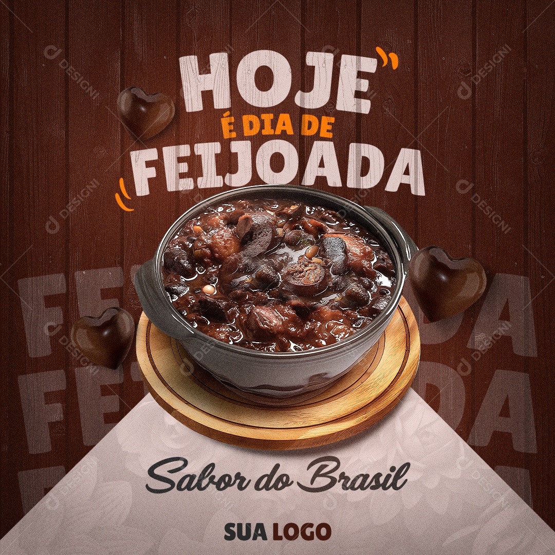 Social Media Feijoada Sabor do Brasil PSD Editável
