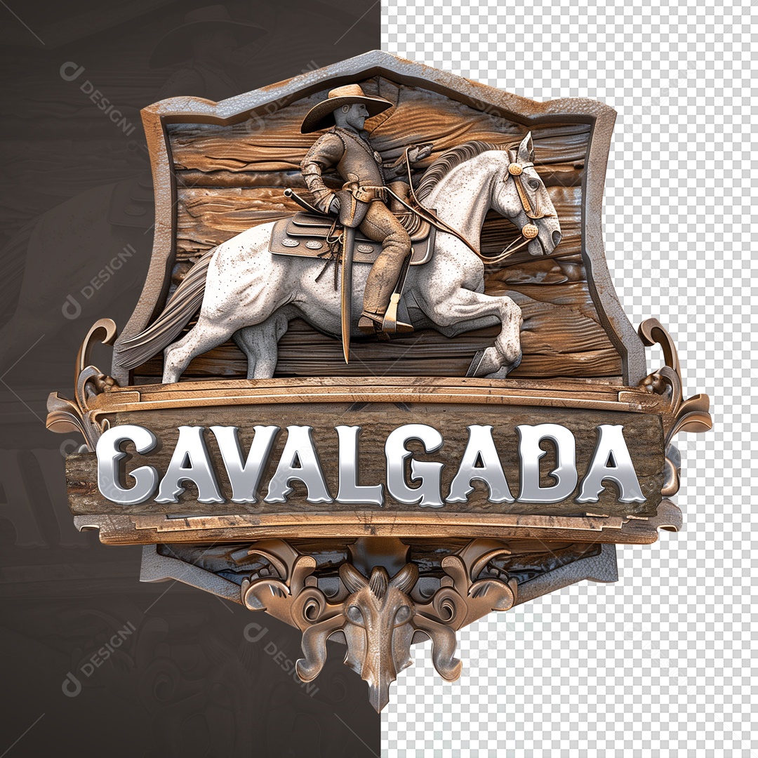 Selo 3D Cavalgada PSD