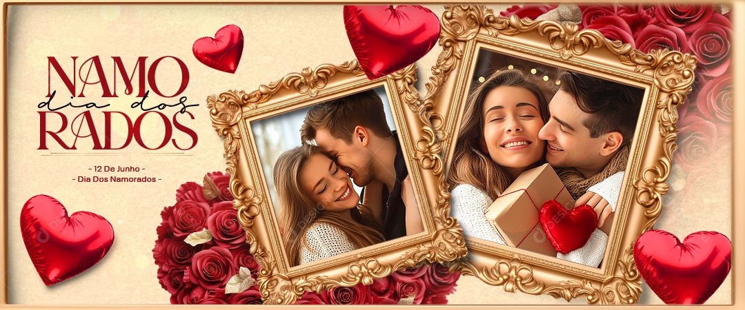 Social Media Banner Dia dos Namorados PSD Editável