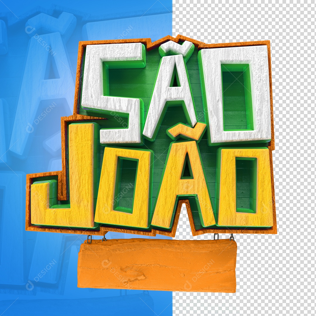 Selo 3D São João de Ofertas Para Composição PSD