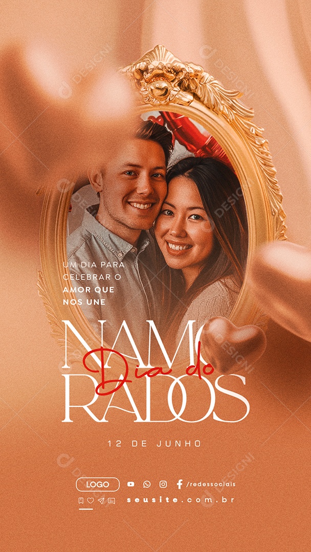 Story Dia dos Namorados 12 de Junho Um Dia para Celebrar o Amor Social Media PSD Editável