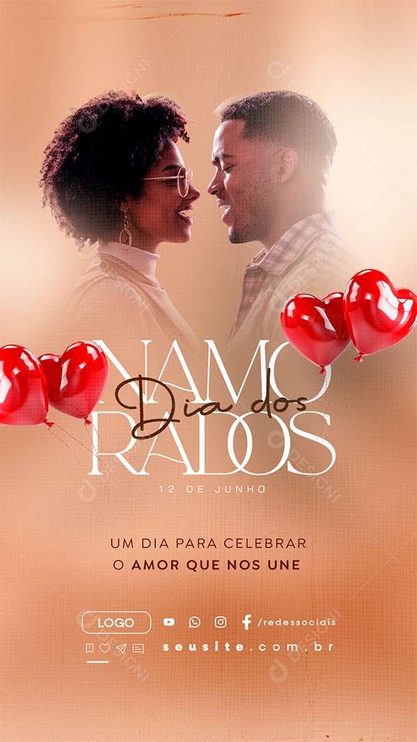 Story Dia dos Namorados 12 de Junho Um Dia para Celebrar o Amor Social Media PSD Editável