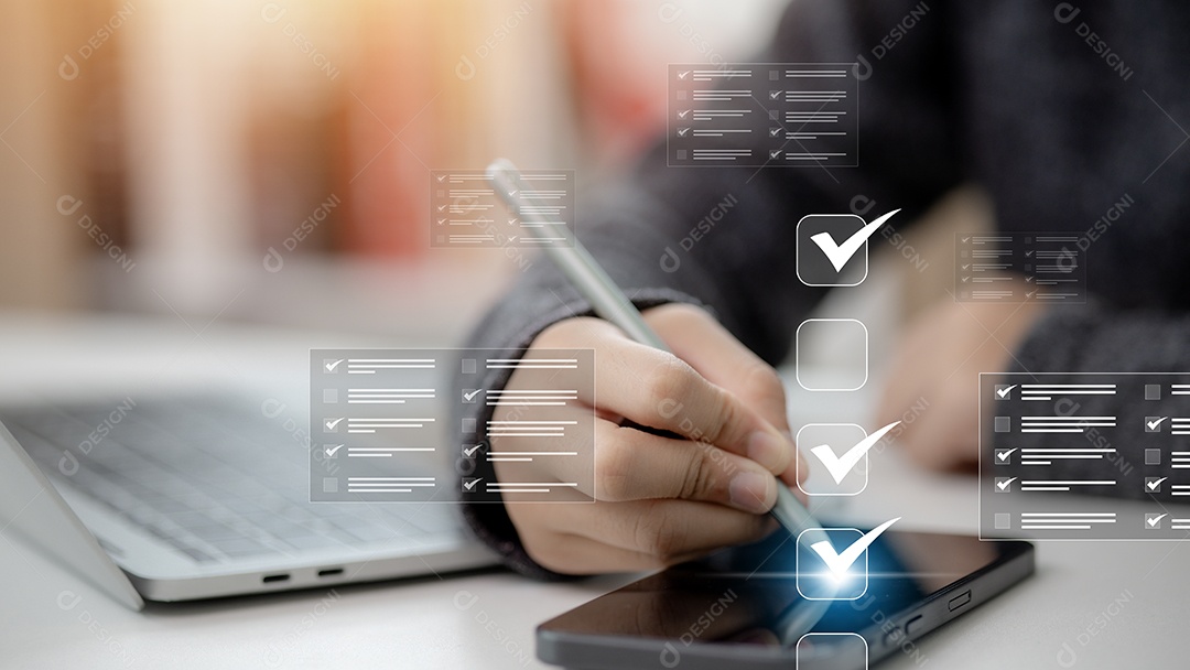 Questionário online com caixas de seleção