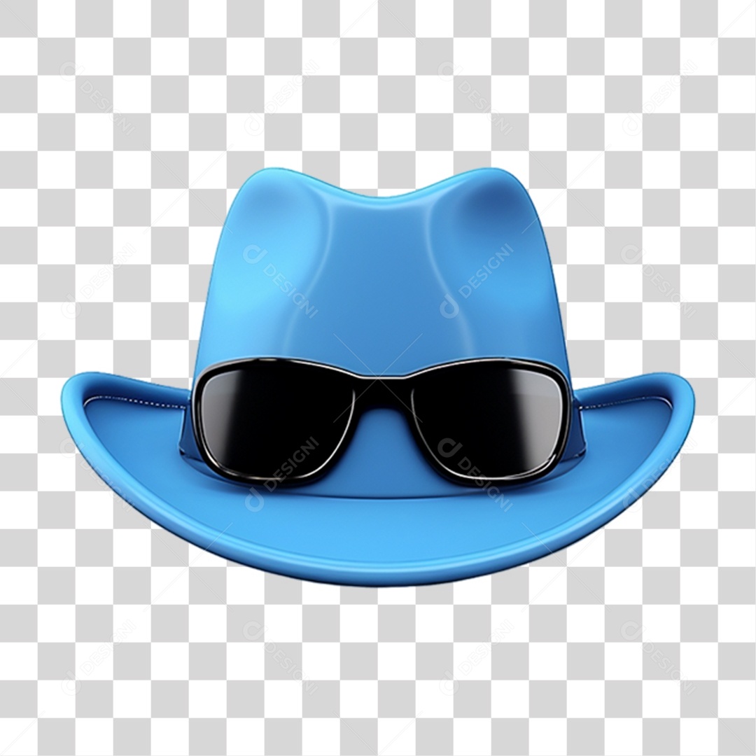 Chapéu Azul PNG Transparente