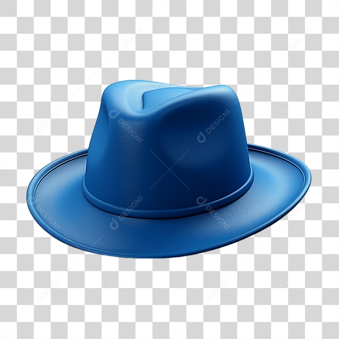 Chapéu Azul PNG Transparente