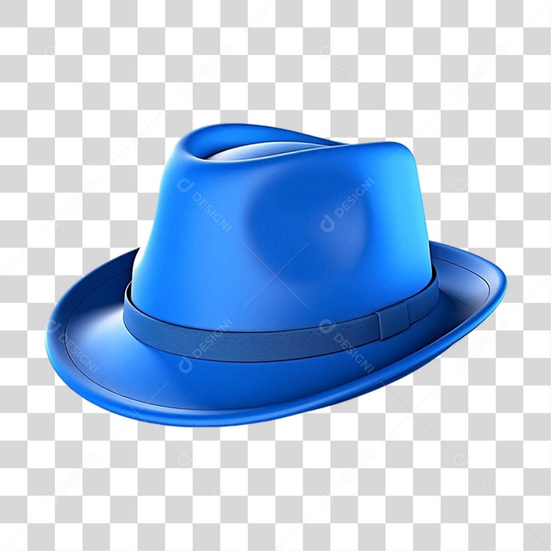 Chapéu Azul PNG Transparente