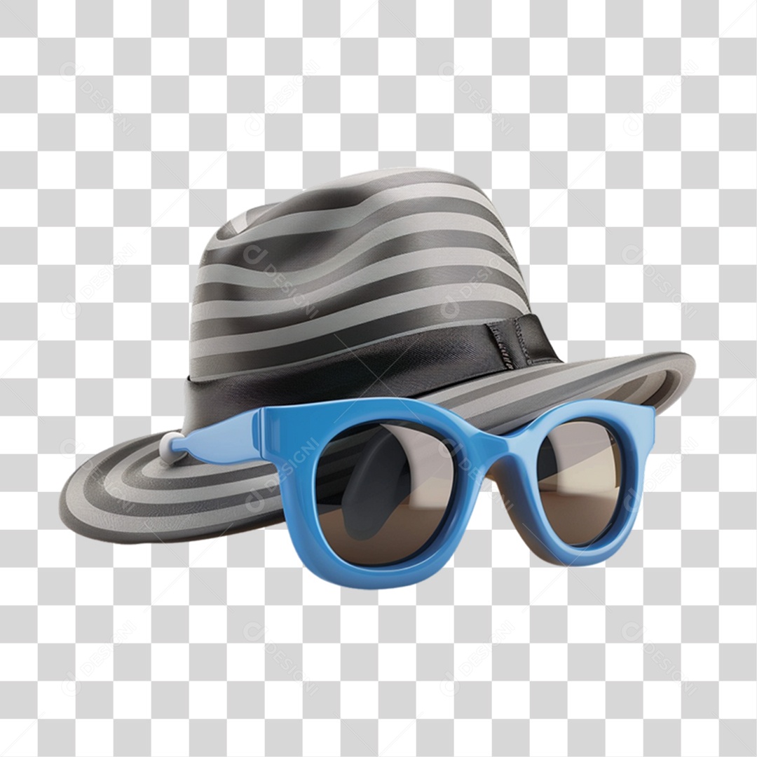 Óculos com Chapéu PNG Transparente