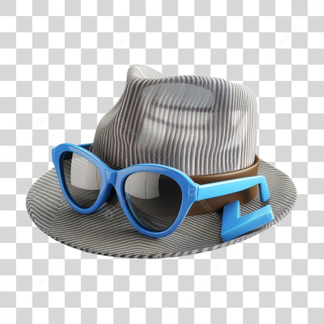 Óculos com Chapéu PNG Transparente