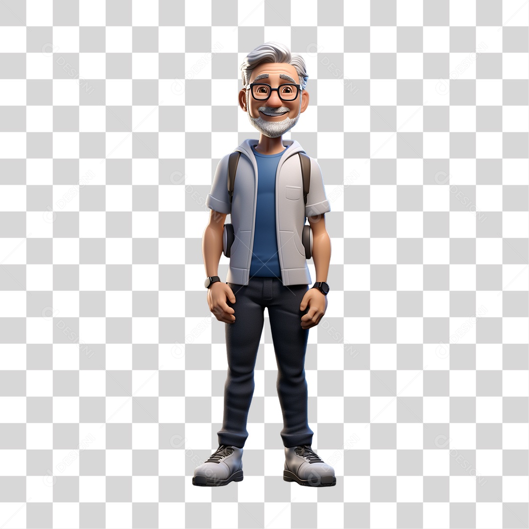 Personagem Pai Velho PNG Transparente