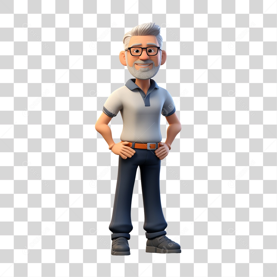 Personagem Pai Velho PNG Transparente