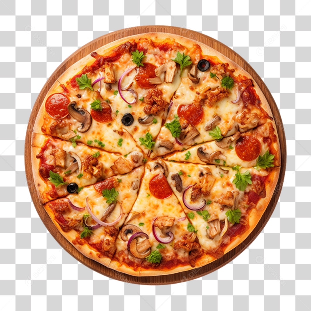 Pizza Vários Sabores PNG Transparente