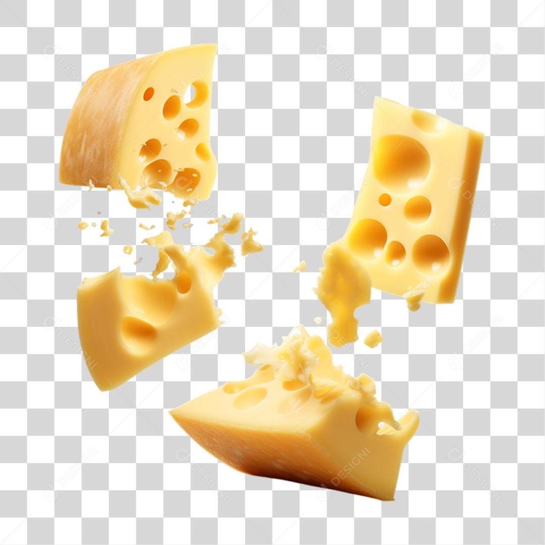 Fatias de Queijo PNG Transparente