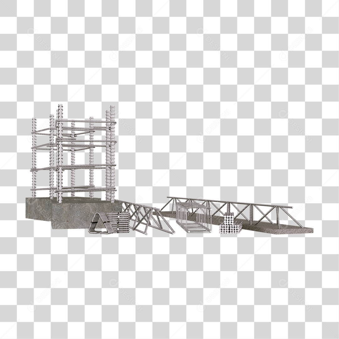 Barra de Ferro Treliça PNG Transparente