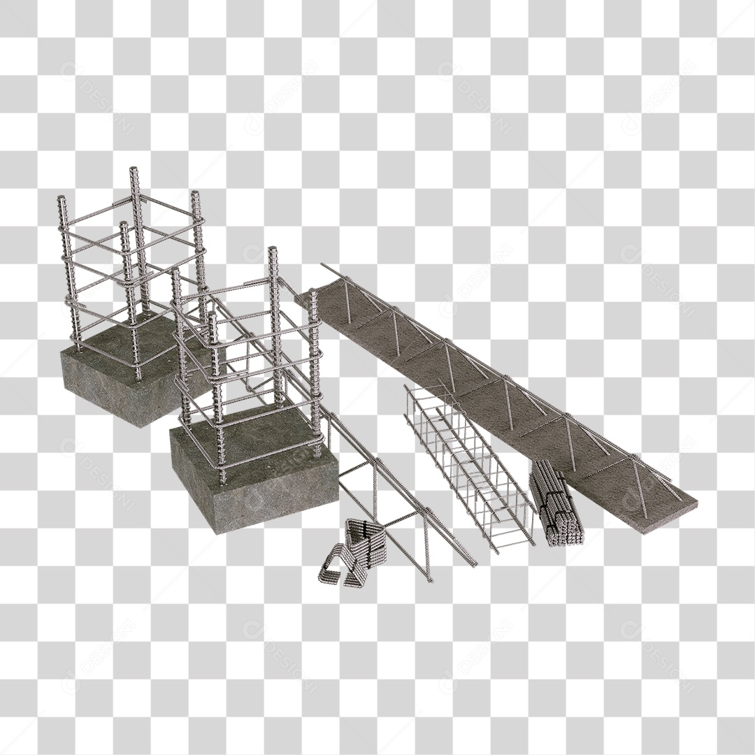 Barra de Ferro Treliça PNG Transparente