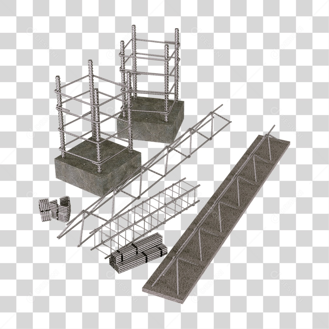 Barra de Ferro Treliça PNG Transparente