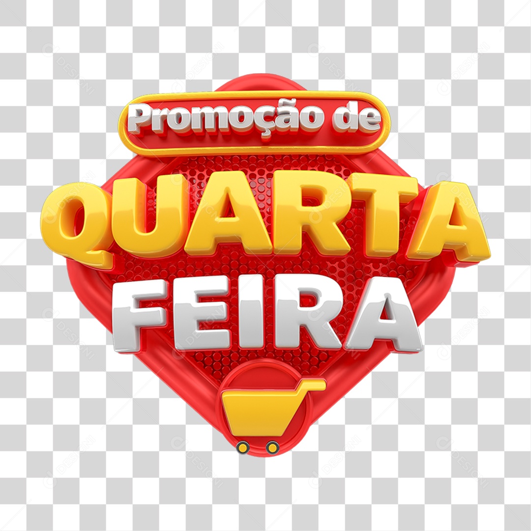 Selo 3D Promoção de Quarta Feira PNG Transparente