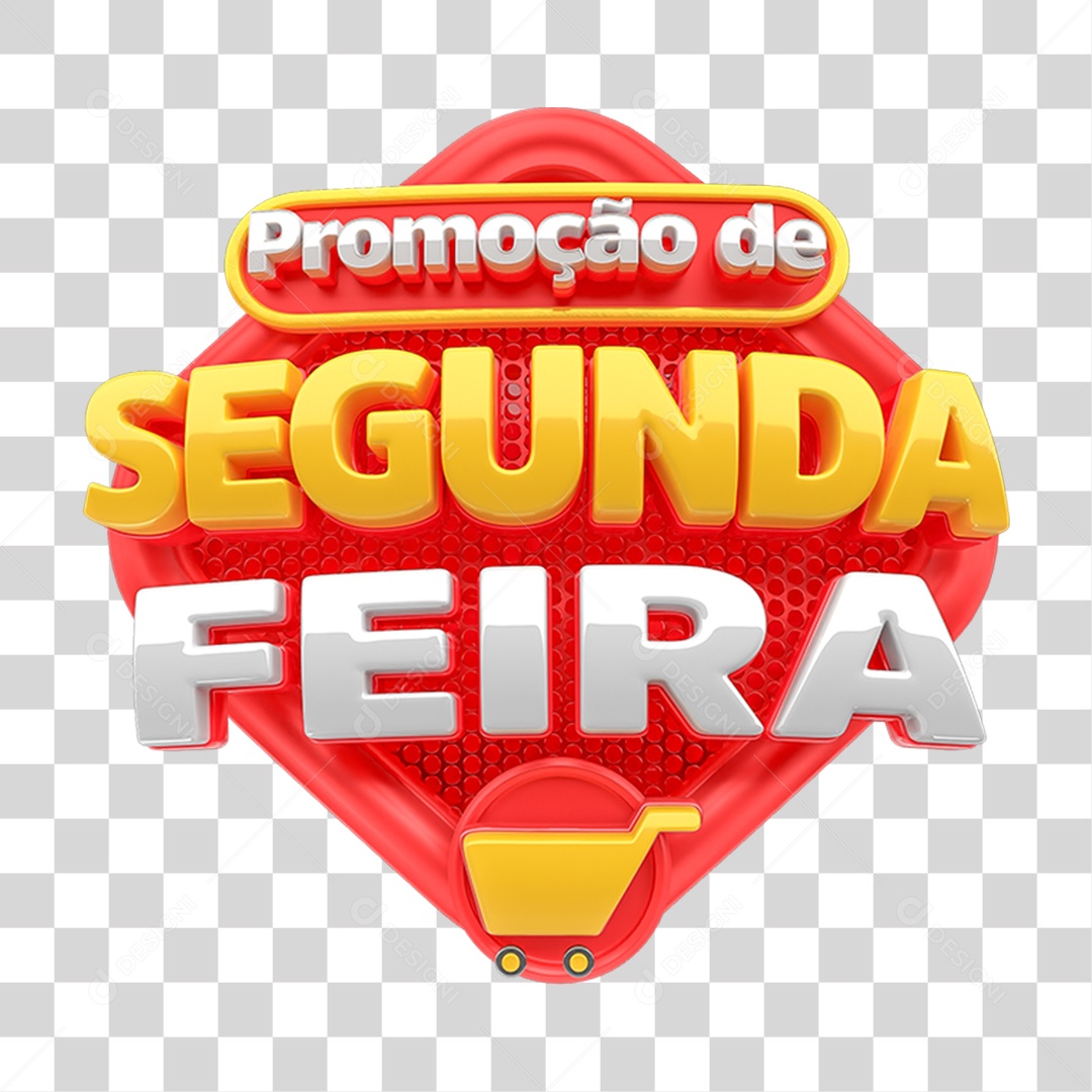Selo 3D Promoção de Segunda Feira PNG Transparente