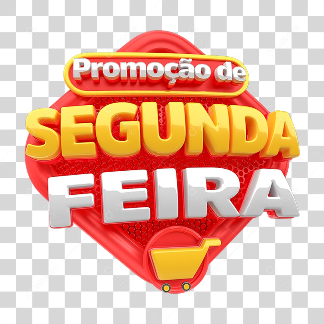 Selo 3D Promoção de Segunda Feira PNG Transparente