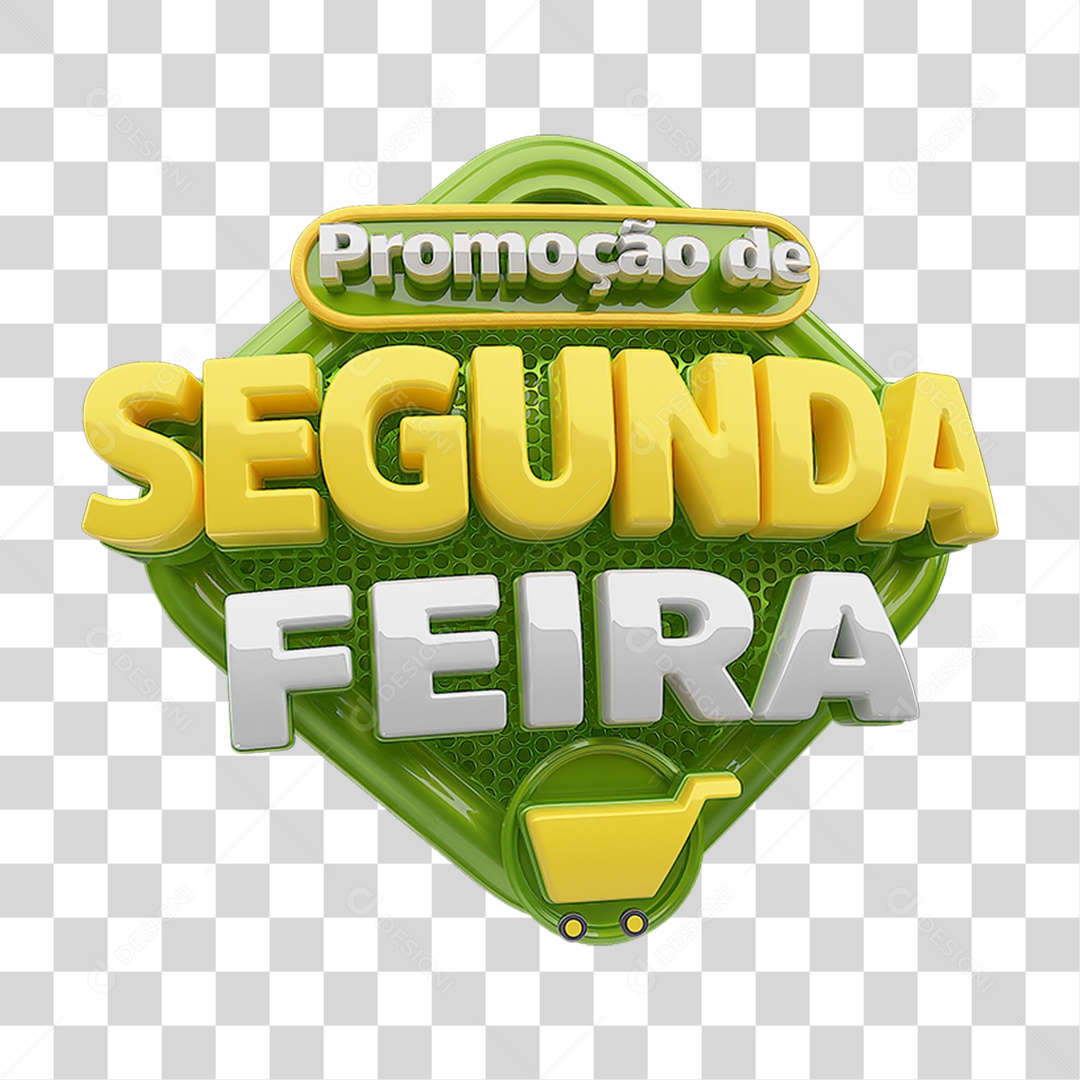 Selo 3D Promoção de Segunda Feira PNG Transparente