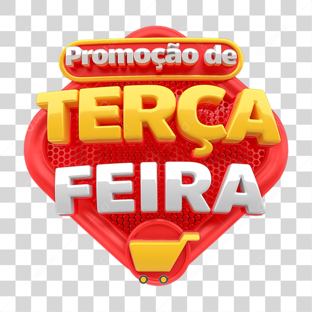 Selo 3D Promoção de Terça Feira PNG Transparente