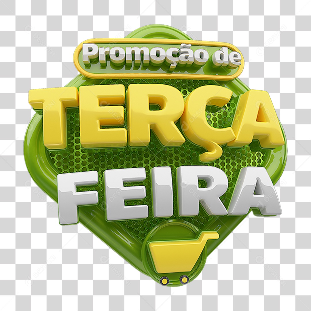 Selo 3D Promoção de Terça Feira PNG Transparente