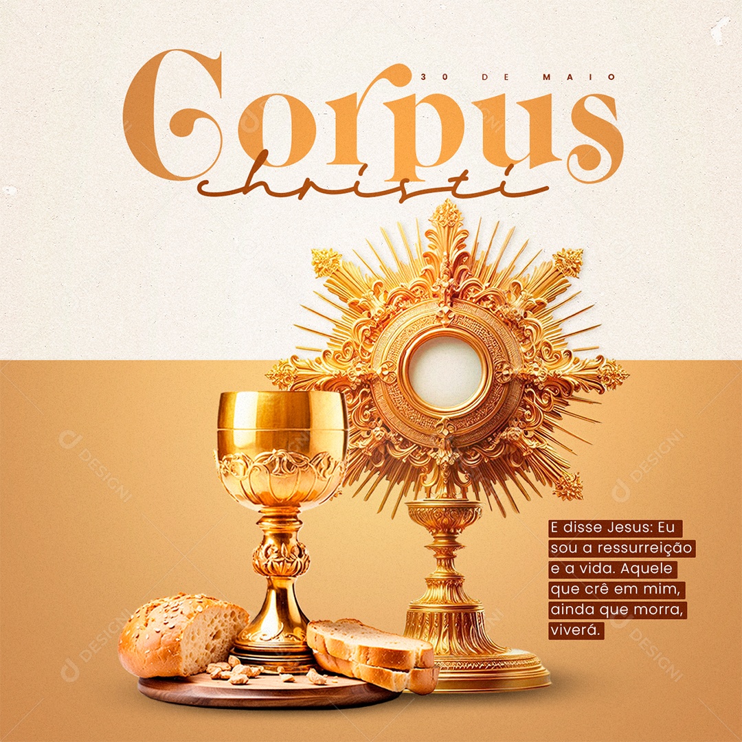 Corpus Christi Feriado Social Media PSD Editável
