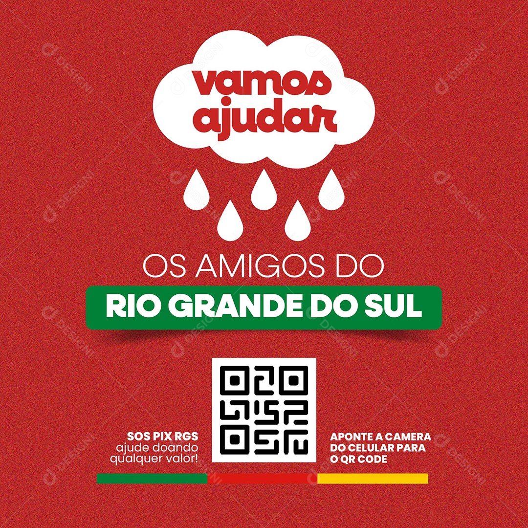 Social Media Ajude o Rio Grande do Sul PSD Editável