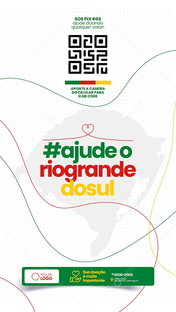 Social Media Story Ajude o Rio Grande do Sul PSD Editável