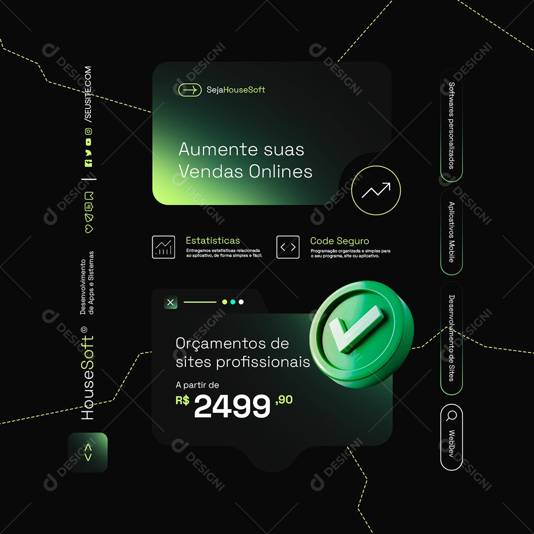 Soft House Increase Your Online Sales Social Media Editable PSD