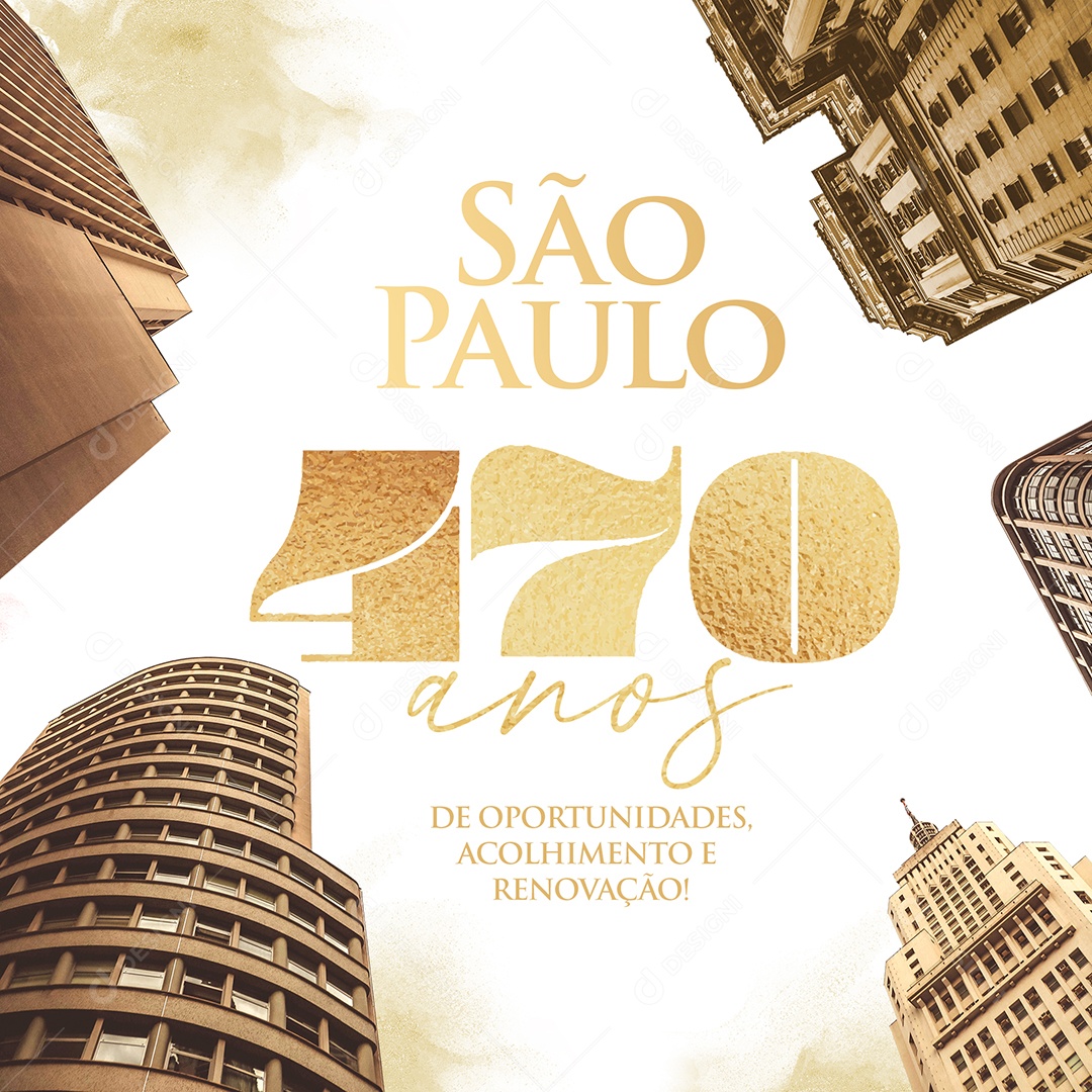 Template Social Media Aniversario Sao Paulo 470 Anos