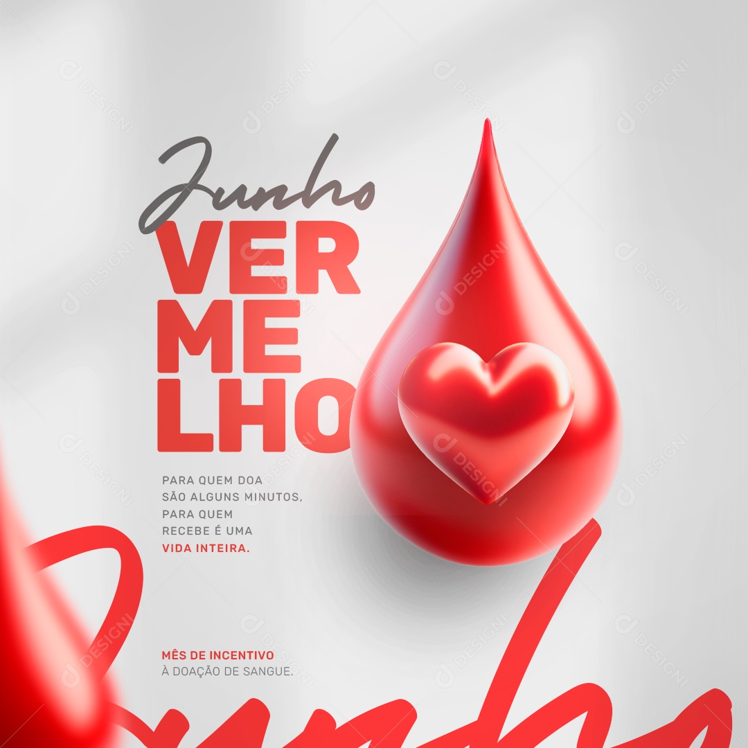 Junho Vermelho Social Media PSD Editável