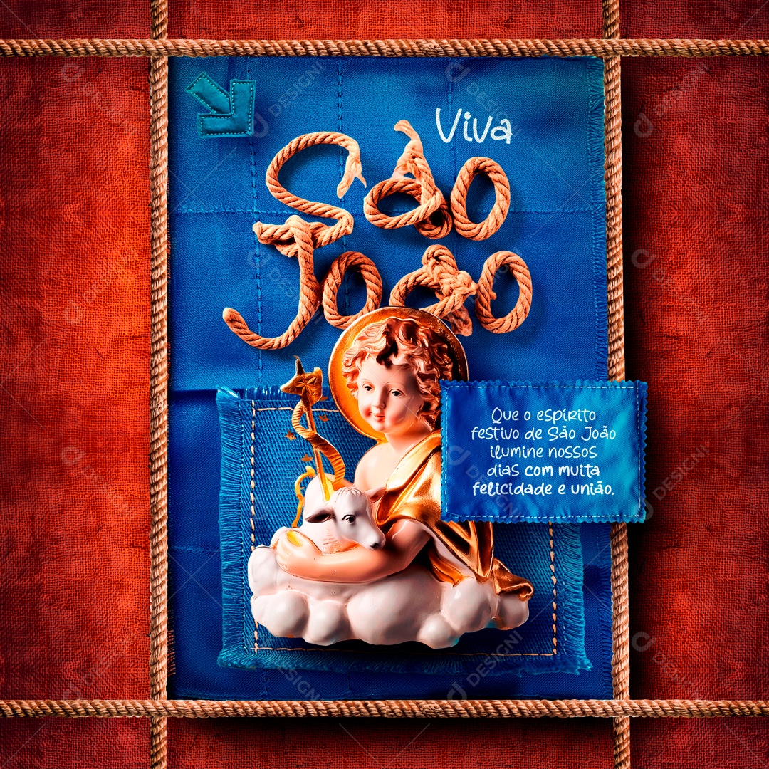 Viva São João Ilumine nossos Dias com Muita Felicidade e União Social Media PSD Editável