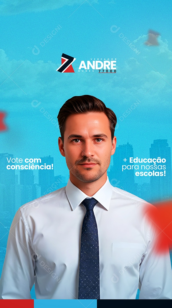 Campanha Eleitoral Política Eleição Vote Prefeito Vereador Social Media Stories PSD