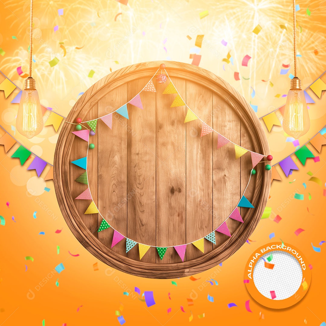 Círculo de São João Elemento  3D para Composição PSD