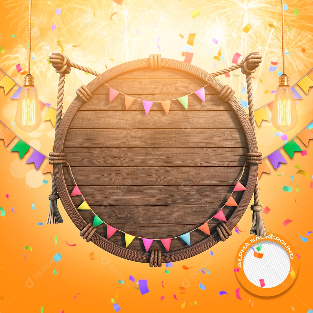 Circulo de São João Elemento 3D para Compoisção PSD