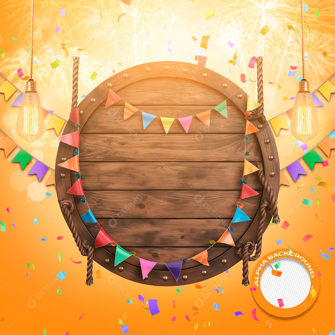 Circulo de São João Elemento 3D para Compoisção PSD