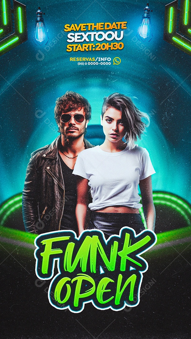 Story Flyer Funk Open Social Media PSD Editável