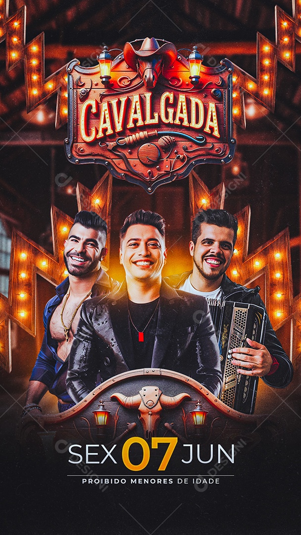 Story Flyer Cavalgada Social Media PSD Editável