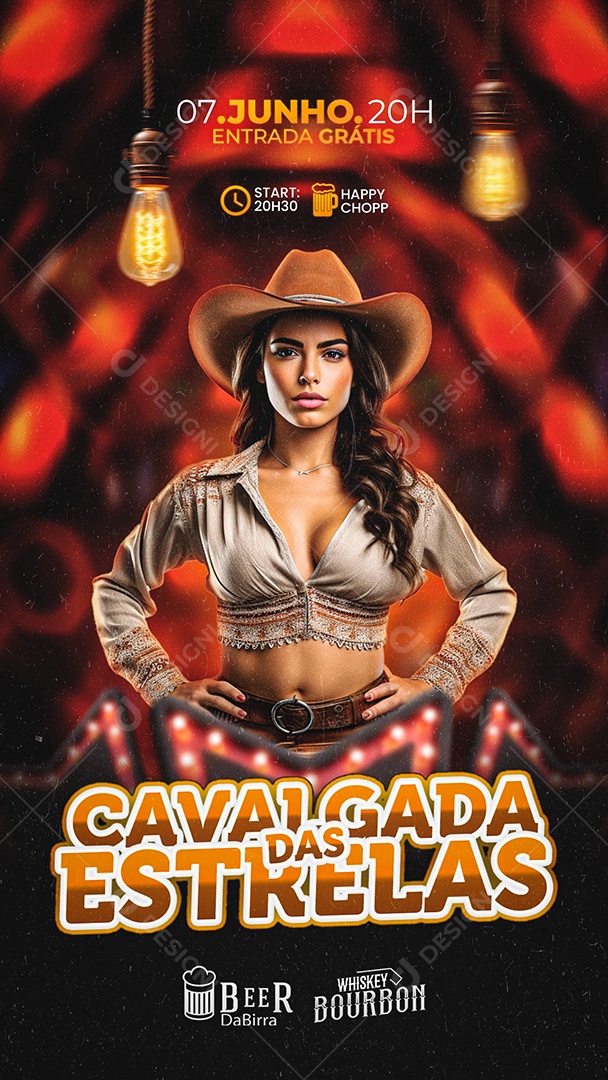 Story Flyer Cavalgada das Estrelas Social Media PSD Editável