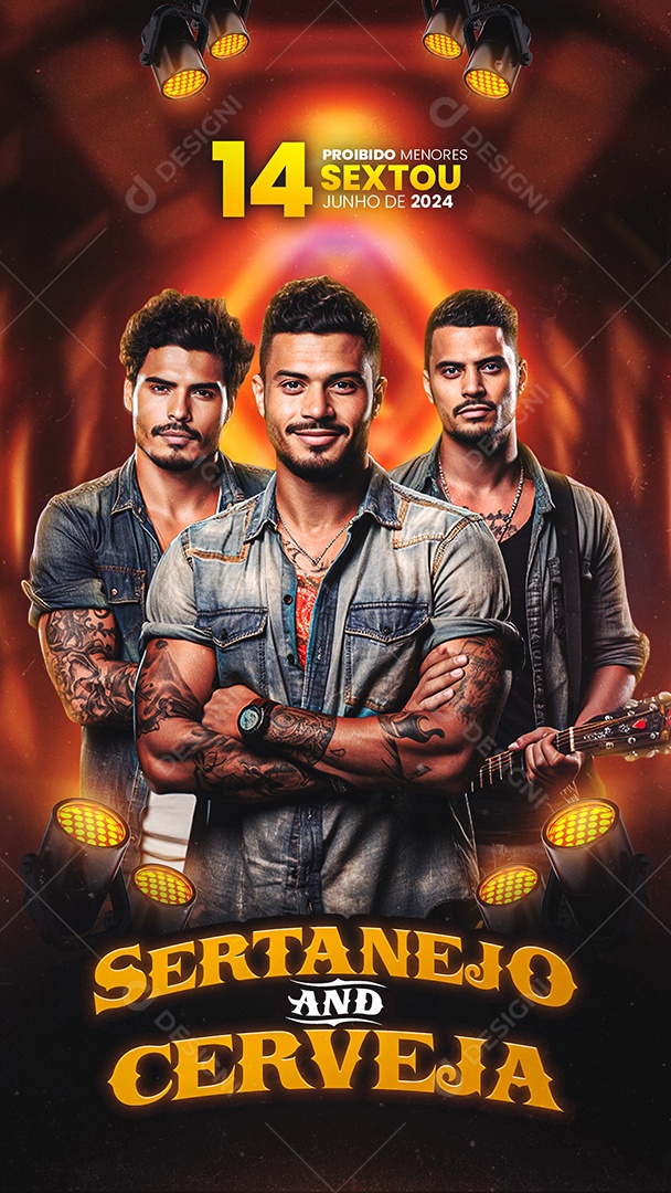 Story Flyer Sertanejo And Cerveja Social Media PSD Editável