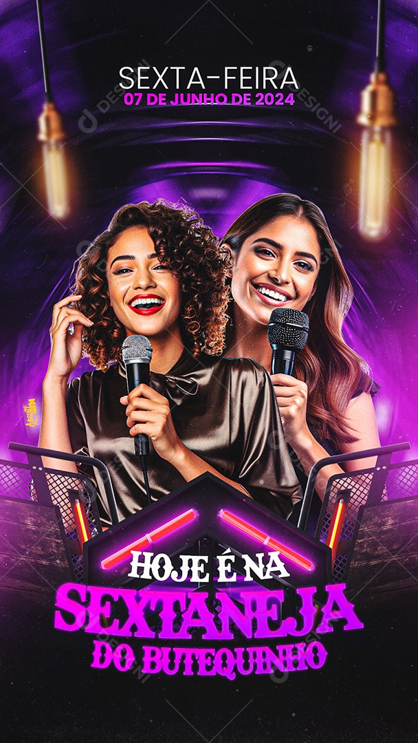 Story Flyer Hoje é Na Sextaneja do Butequinho Social Media PSD Editável