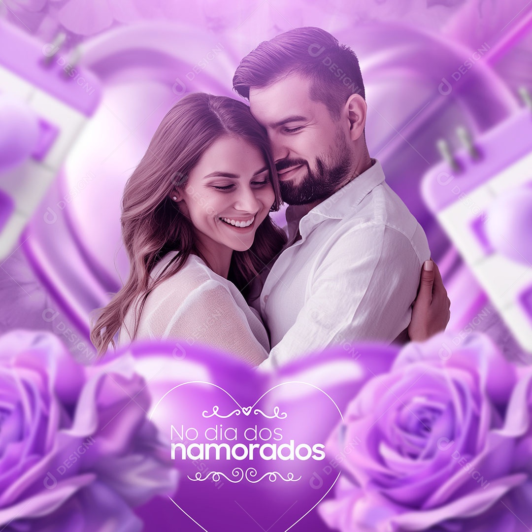 No Dia dos Namorados 12 de Junho Social Media PSD Editável