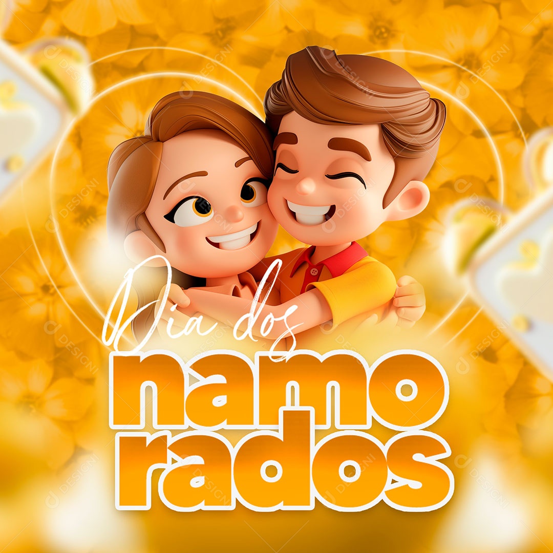 Social Media Feliz Dia dos Namorados 12 de Junho PSD Editável