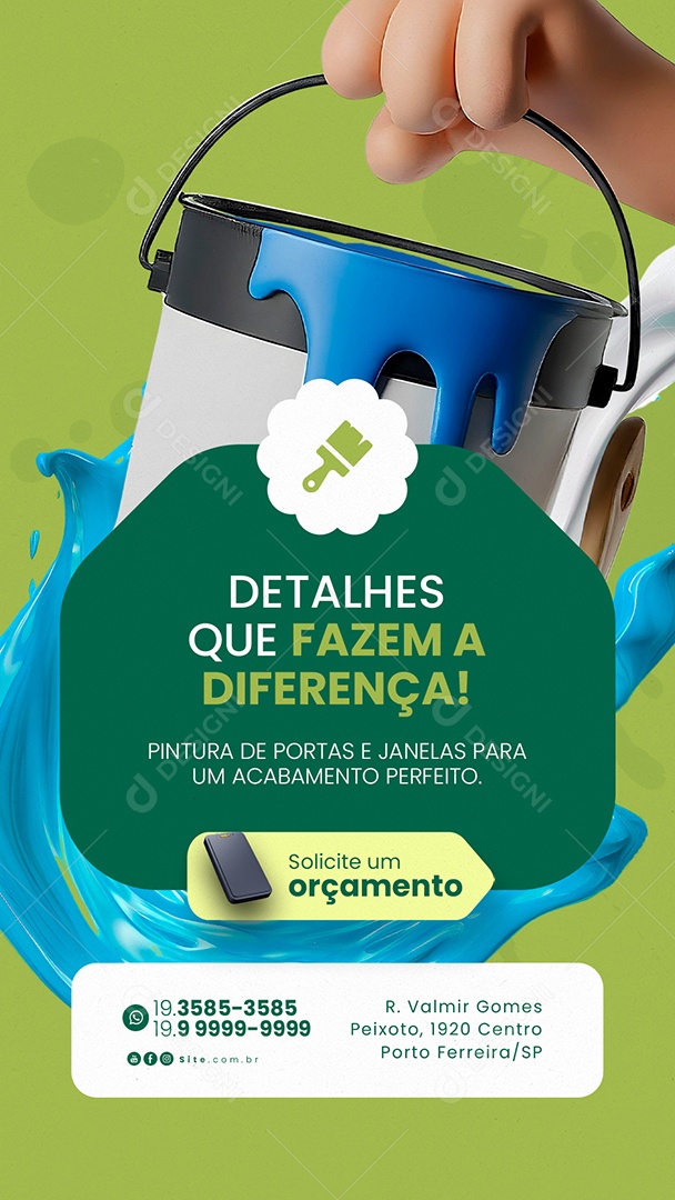 Story Pintor Detalhes Que Fazem a Diferença Social Media PSD Editável