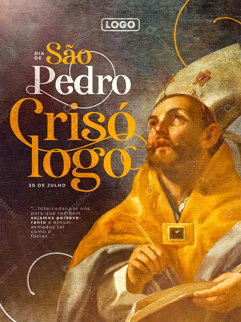 30 de Julho Dia de São Pedro Crisólogo Social Media PSD Editável
