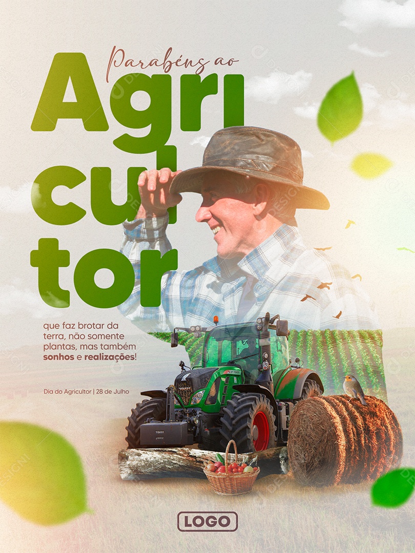 28 de Julho Dia do Agricultor Social Media PSD Editável