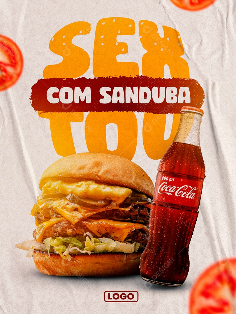 Sextou Com Sanduba Social Media PSD Editável