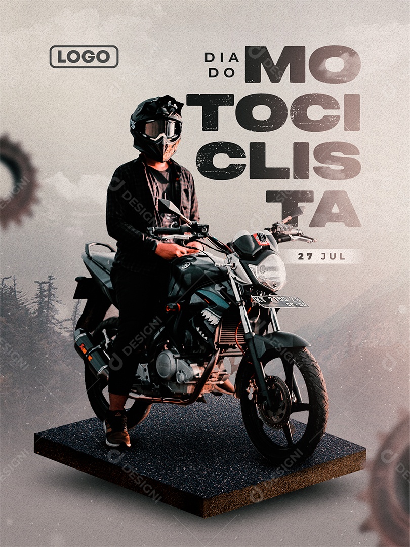 27 de Julho Dia do Motociclista Social Media PSD Editável