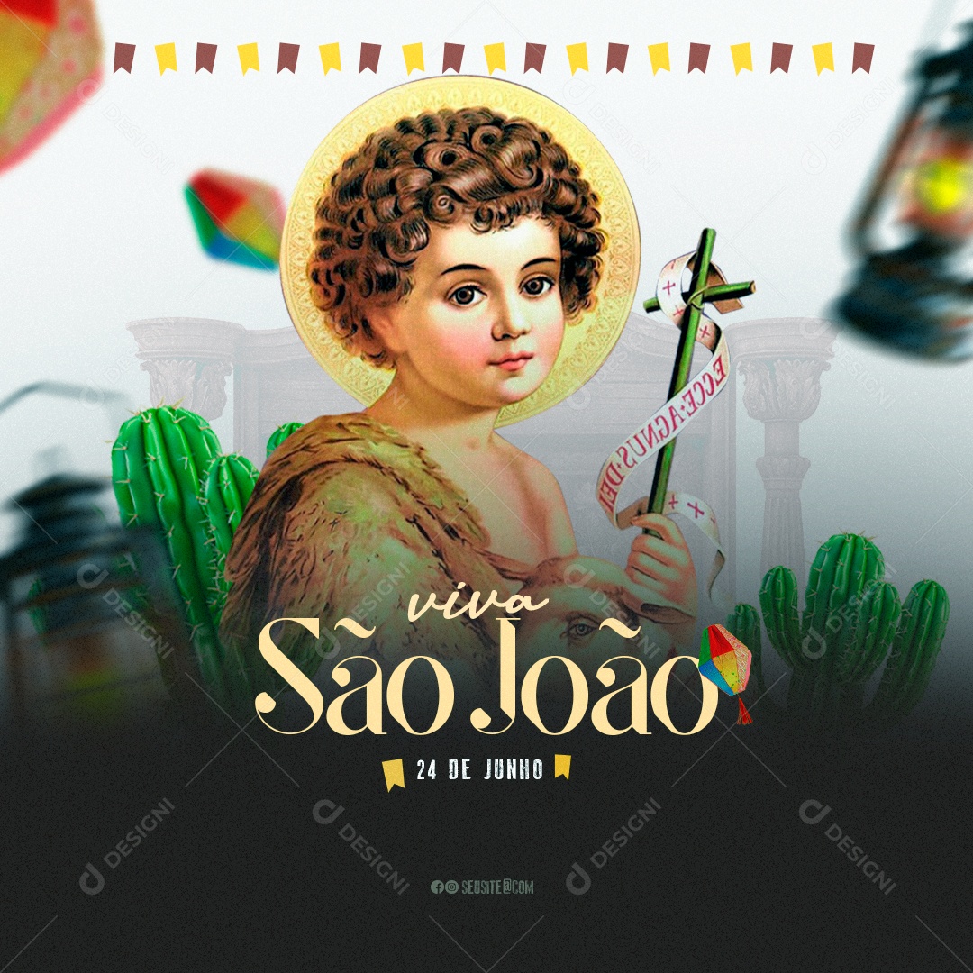 Social Media Viva São João 24 de Junho PSD Editável